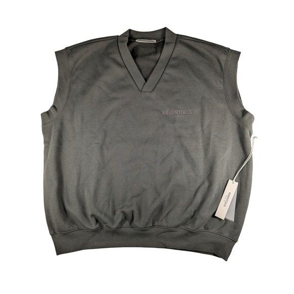 NWT Essentials Fear of God Vest Olive Green Sleeveless Top XXL New With Tags - Picture 1 of 12